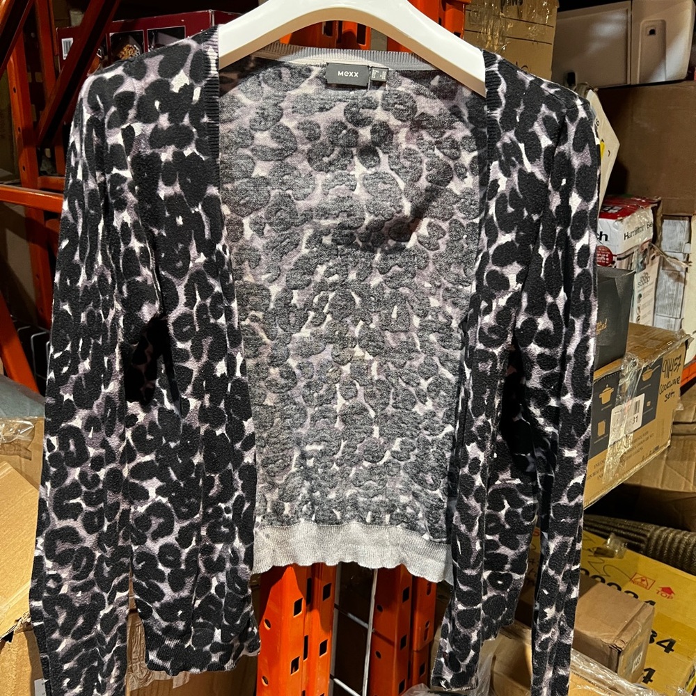 Mexx Black and Gray Patterned Cardigan